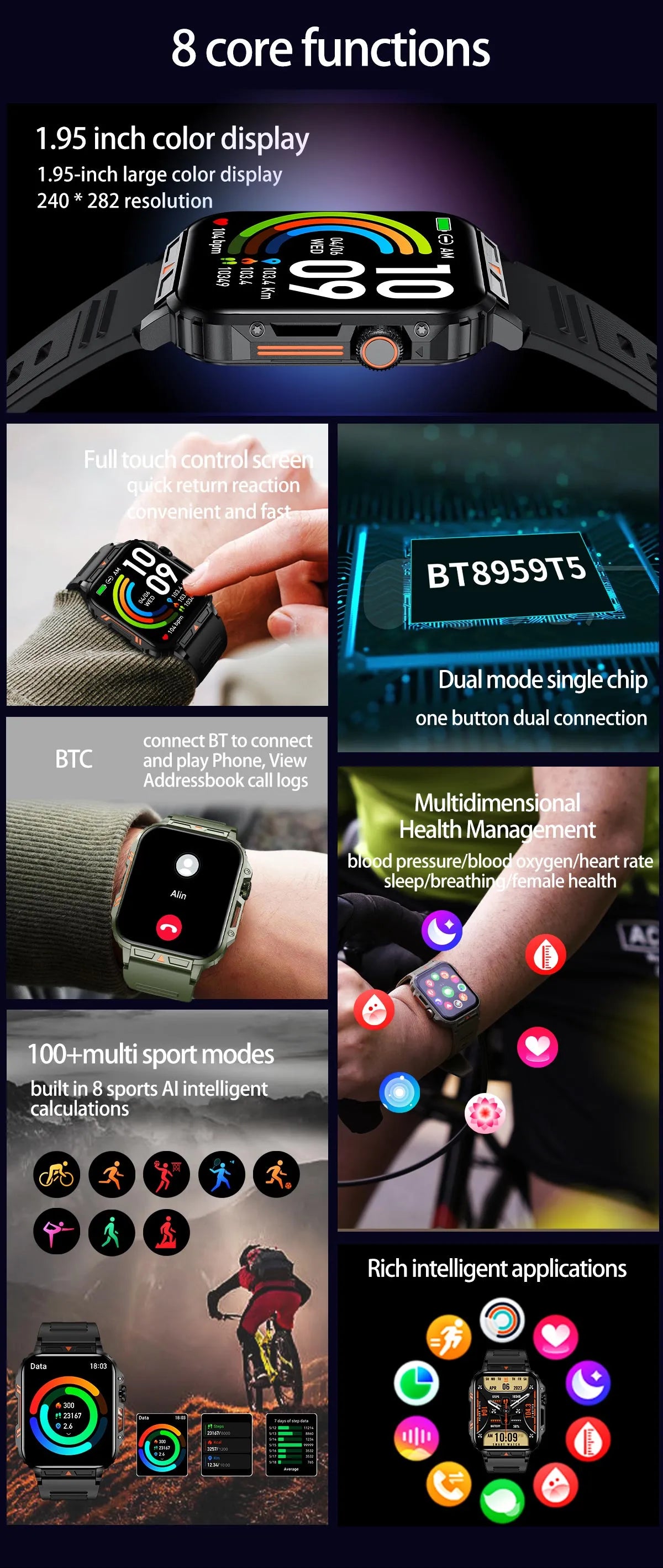Multi-Function Smart Fitness Watch